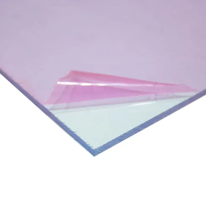 AcryGuard UV-protective acrylic comes with a red peelable film to protect the glazing
